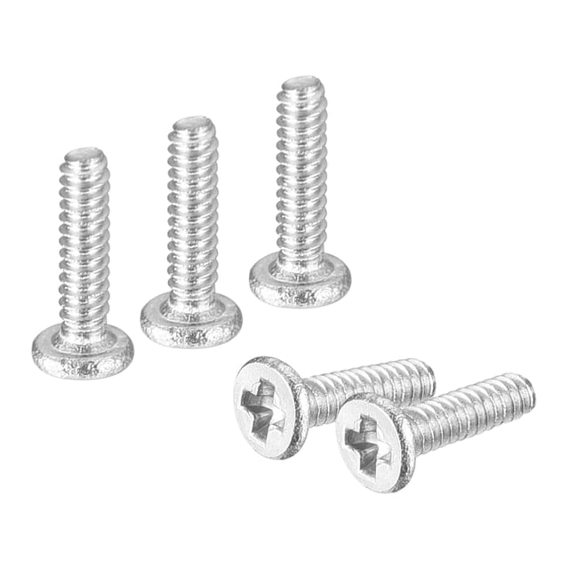 M1-0.25 x 4mm 20 Pcs Vis Plates Rondes en Métal pour Machine d'Entraînement Phillips
