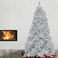 thumbnail image 4 of National Tree Company 7.5 ft. Pre-Lit Artificial Slim Christmas Tree, White, North Valley® Spruce, Clear Lights, Includes Stand, 4 of 5