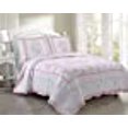thumbnail image 3 of Cozy Line Home Fashions Ensemble de Literie Réversible en Coton Patchwork Véritable avec Assiette de Marguerite Rose, Couvre-Lit, Couvre-Lit (Daisy Field, Simple - 2 Pcs), 3 of 5