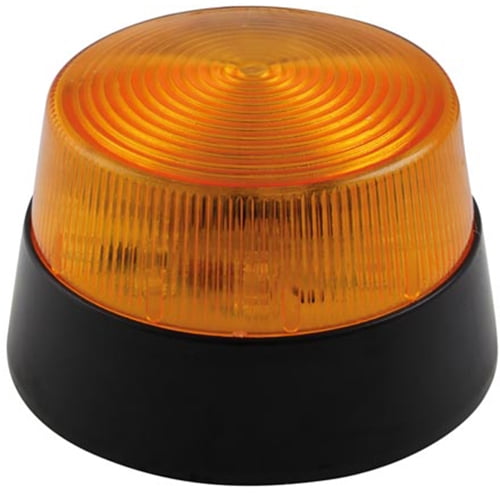 LED FLASHING LIGHT AMBER 12 VDC 3.93 in