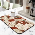 thumbnail image 2 of Washable Rubber Colorful Floral Dish Drying Mats for Kitchen Counter Home Large Coffee Bar Pad Accessories and Decor for Utensils Stemware 19.5''x12'', 2 of 7