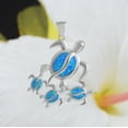 thumbnail image 2 of Paradise Hawaii Gifts Sea Turtle Necklace Set, Blue Opal Sterling Silver Necklace and Earrings, 2 of 9