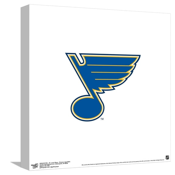 Gallery Pops NHL St. Louis Blues - Primary Logo Mark Canvas Wall Art, Unframed Version, 12" x 12"