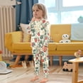 thumbnail image 4 of FORMRS Long Sleeve Top and Pants Pajama Set for Niños 2-Piece Sleepwear, Sizes 18M-8Y, Small Strawberry Pattern, 4 of 6