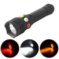 thumbnail image 4 of Signal Torch 7 Levels Adjustable Portable Waterproof Battery Powered High-power Illumination Magnetic Base High Brightness Red White Green/Yellow Lifesaving Flashlight for Outdoor, 4 of 7