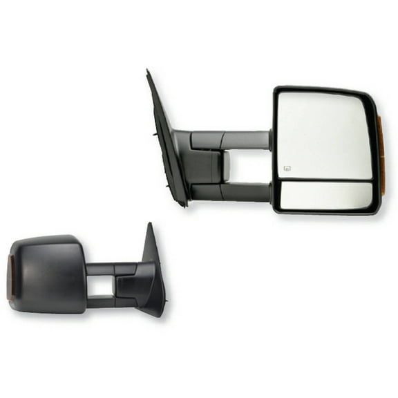 Fit System by K Source 70103-04t towing pkg w/turn signal & running lights, extendable, dual Mirror, OEM Style For 07-17 Toyota Tundra Pick-Up Truck