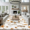 thumbnail image 4 of Area Rug for Living Room, Brown Spring Floral Non-Slip Indoor Large Carpet for Bedroom/Dining Room, Flowers Botanical Elegant Pastoral Washable Low-Profile Rectangle Floor Runner Rugs - 6 x 9 Ft, 4 of 7