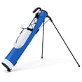 thumbnail image 1 of Gymax Lightweight Golf Stand Bag Par 3 & Executive Courses Carry Bag Shoulder Strap White, 1 of 9