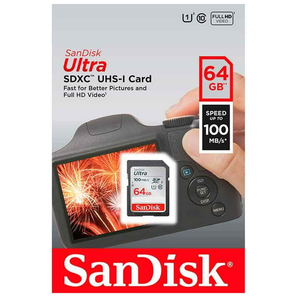 groef geestelijke Burger SanDisk 64GB Ultra SXHC UHS-I Memory Card - 80MB/s, C10, Full HD, SD Card -  SDSDUNC-064G-GN6IN - Walmart.com