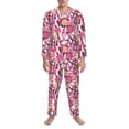 thumbnail image 3 of Balery Cute Girl Pijama para Hombre de Dos Piezas con Manga Larga, Conjunto de Dormir y Descanso Suave con Bolsillos-Medium, 3 of 7
