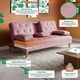 thumbnail image 3 of Sofá Cama de Lino Makora Palo de Rosa Con Portavasos, 3 of 9