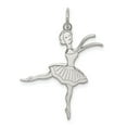 thumbnail image 1 of Sterling Silver Rhodium-plated Ballerina Polished Charm, 1 of 3