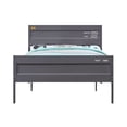 thumbnail image 2 of Industrial Style Metal Full Size Bed with Straight Leg Support in Gray, 2 of 3
