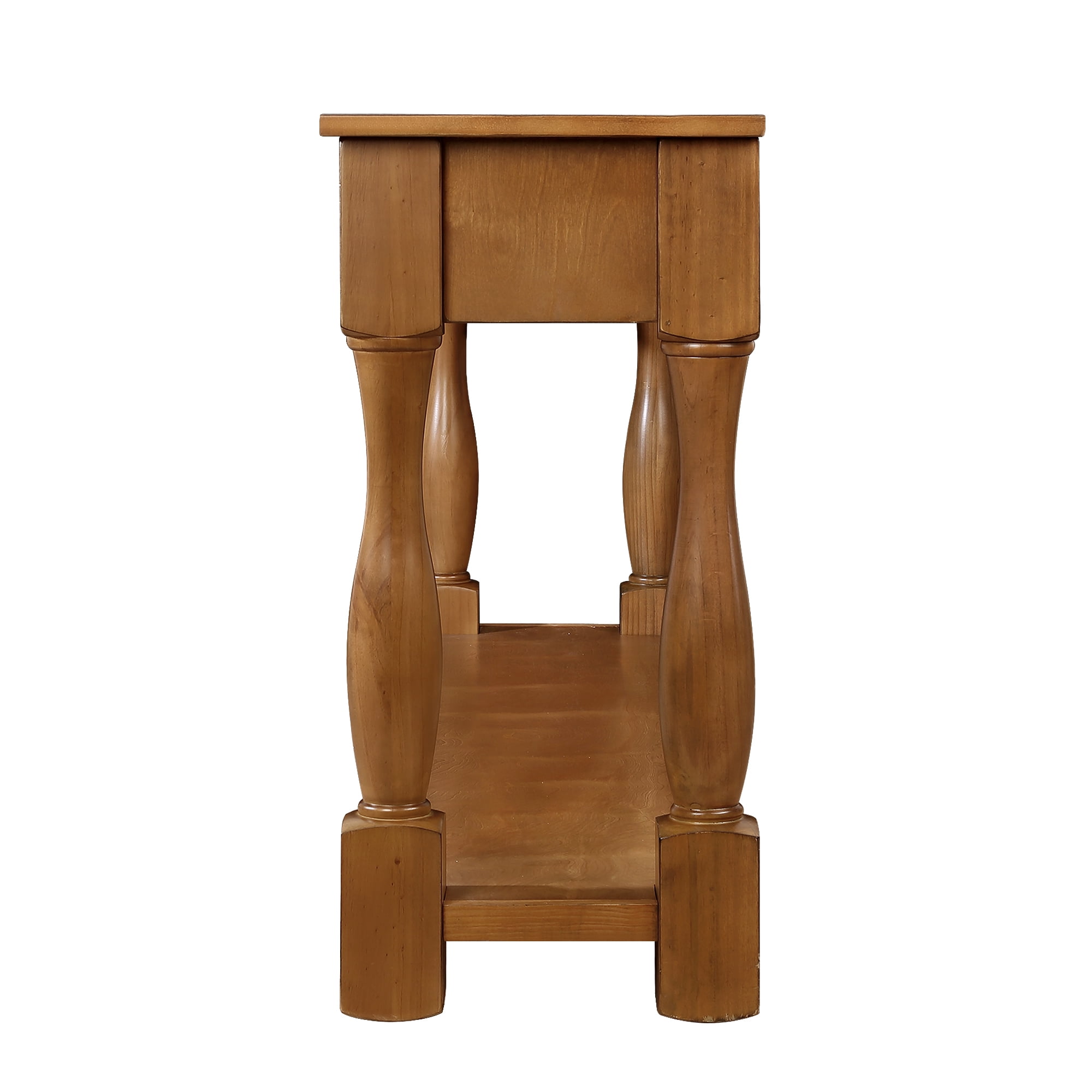 Entryway Console Table, Wood Behind Couch & Sofa with 3 Drawers & Bottom Shelf, 63'' Long Entryway Table for Living Room Entryway Bedroom Hallway
