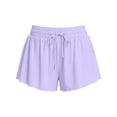 thumbnail image 4 of Ailaofu Womens 2 in 1 Running Shorts Elastic Waist Drawstring Quick Dry Workout Shorts with Built in Liner for Women, 4 of 5