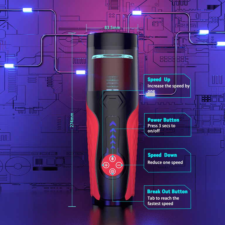 XBONP Automatic Male Masturbator Cup with Sucking & Powerful Thrusting  Rotating Modes, 3D Textured Adult Toys Sexual Stroking Accessories for Men  Self-Pleasure