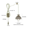 thumbnail image 5 of TOMIYA Wood Hanging Lights Plug in Cord, 1 Light Brown Dimmer Vintage Swag Pendant Light 11.5FT, 5 of 7