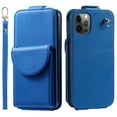 thumbnail image 2 of Designed for iPhone 15 Pro Max Wallet Case, Premium PU Leather Photo/Card/Cash Slots Kickstand Magnetic Snap Flip Case Cover with Crossbody Strap & Lanyard for iPhone 15 Pro Max, Blue, 2 of 12