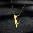 thumbnail image 2 of Ballerina Gold Pendant Necklace For Women Sports Dancing girl, 2 of 5