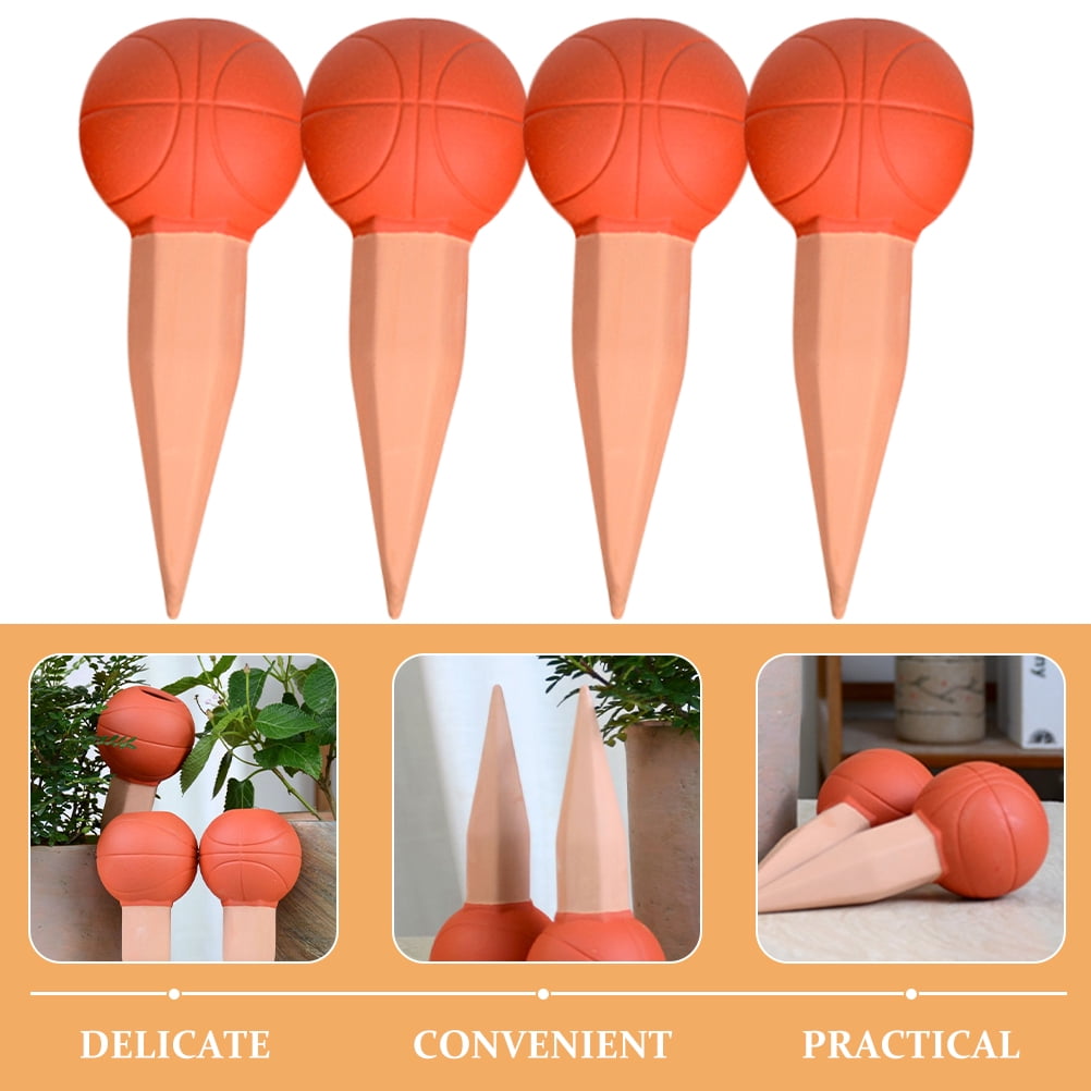 GOOHOCHY 4-Pack Self Watering Plant Stakes Automatic Indoor Garden Waterer for Vacation and Home Use