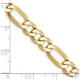 thumbnail image 5 of 14K Yellow Gold 7mm Flat Figaro Chain (26 X 7) Made In South Africa ffl180-26, 5 of 5