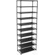 thumbnail image 3 of Estantes de almacenamiento apilables para zapatos de 10 niveles: estructura de acero inoxidable con capacidad para 50 pares de zapatos, 3 of 5
