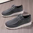 thumbnail image 3 of Men's Casual Slip-on Loafers Stretch Shoes，Comfortable & Light-Weight，Black、Gray、Light Blue, 3 of 6