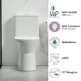 thumbnail image 4 of One Piece Toilet,1.1/1.6 GPF Modern Toilet with Comfort Chair Seat,Powerful & Quiet Dual Flush Rimless Bowl,White, 4 of 9