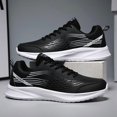 thumbnail image 4 of Men's Lace‑Up Athletic Running Sneakers, Synthetic Upper Casual Sports Shoes with Contoured Midsole for Daily Outdoor Activities, 4 of 8