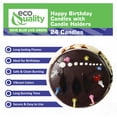 thumbnail image 2 of Multi Color Birthday Cake Candles with Holders, 2.3 Inch - Bright, Spiral Decorative Candles for Birthdays, Anniversaries, Weddings, Celebrations Non Toxic, Safe for Cakes, Cupcakes, Desserts (6), 2 of 3
