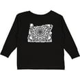 thumbnail image 3 of Inktastic Oregon Silhouette Mandala Boys or Girls Long Sleeve Toddler T-Shirt, 3 of 5