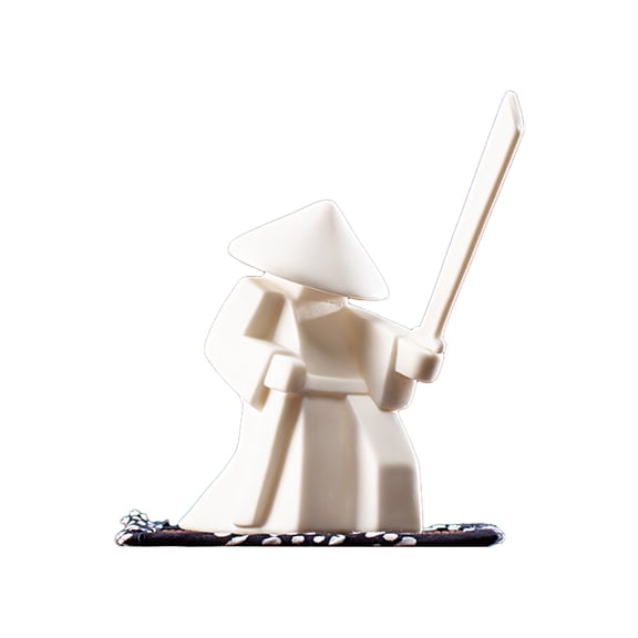 Mightlink Incense Stick Burner Unique Delicate White Porcelain Chinese Ceramic Samurai Censer Holder Home Decor for Home