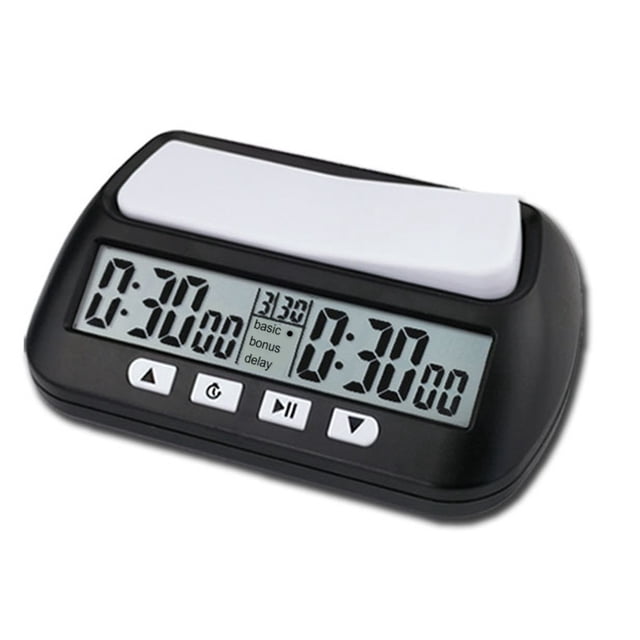 Reloj de ajedrez digital con alarma audible YS 902, versión en inglés, color negro
