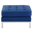 thumbnail image 3 of Modway Loft Tufted Vegan Leather Ottoman in Silver Navy, 3 of 4