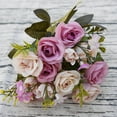thumbnail image 4 of Yirtree 1 Bouquet 10 Heads European Style Artificial Royal Rose Home Room Decor Flowers, 4 of 8