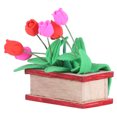 thumbnail image 1 of Mini simulación de flores en maceta, tulipanes en miniatura para casa de muñecas, exquisitos tulipanes en miniatura para casa de muñecas, accesorios de decor, 1 of 14