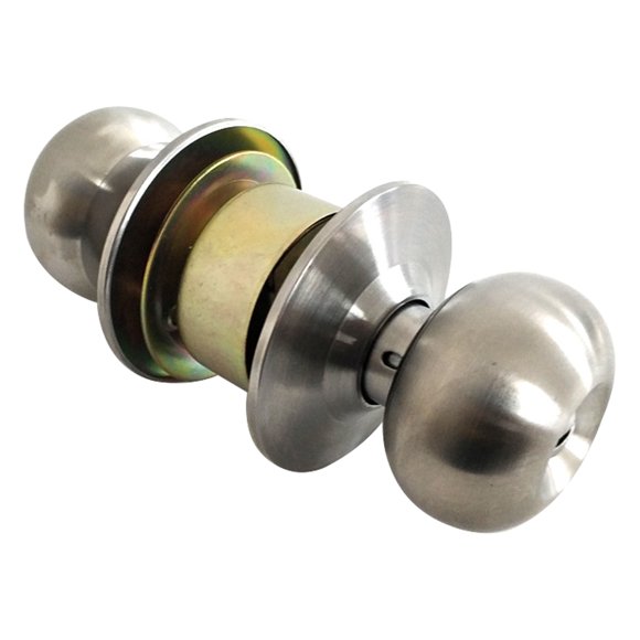 Zootealy Door Knob Lockset Keyless Round Ball Style Handle Privacy Bedroom Bathroom Handle Lockset Stainless Steel Polished Door Knob Set Interior Lockable Door Handle