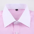 thumbnail image 5 of TANSILING Men's French Cuff Shirt Formal Pleated Long Sleeve Dress Shirt with Cufflinks, 5 of 7