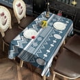 thumbnail image 6 of Geometric Diamond Chevron Pattern Rectangle Tablecloth 60"x120",Waterproof Polyester Rectangle Table Cloth, Wipeable Spillproof Polyester Tablecloth for Dining, Camping, Indoor and Outdoor, 6 of 6