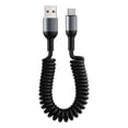 thumbnail image 2 of Cable de datos retráctil con resorte de 6 A, carga súper rápida para Huawei Apple 14, cable de carga retráctil para automóvil, CarPlay, 2 of 5