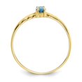 thumbnail image 2 of 10K Yellow Gold Ring Band with Stones (12) December Swiss Blue Topaz Marquise, 2 of 5