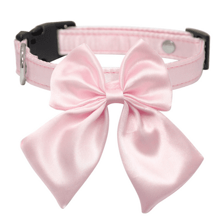 

DogandCatCollarwithBowQuickReleaseAdjustablePetCollarsAccessoriesStuffforPuppySmallMediumLargeDogs Pink plastic clasp S F6862