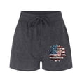 thumbnail image 4 of Charmgo Womens Shorts Clearance, Fashion Women Quick Drying Casual Sports Shorts Independence Day Butterfly Print Print Elastic Short Yoga Pants Running Shorts for Women, Capri Pants for Women Black, 4 of 6