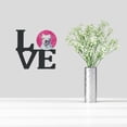 thumbnail image 2 of Pink Pit Bull Metal Wall Artwork LOVE, 2 of 2