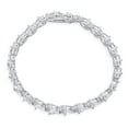 thumbnail image 2 of Bling Jewelry Womens Romantic 20CTW Cubic Zirconia Heart Shape CZ Tennis Bracelet 7 Inch Silver Plated Rhodium, 2 of 4
