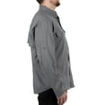 thumbnail image 3 of Realtree Men's Long Sleeve Guide Shirt, Performance Fishing Button Up Top in Foghorn Gray, Sizes S-3XL, 3 of 9