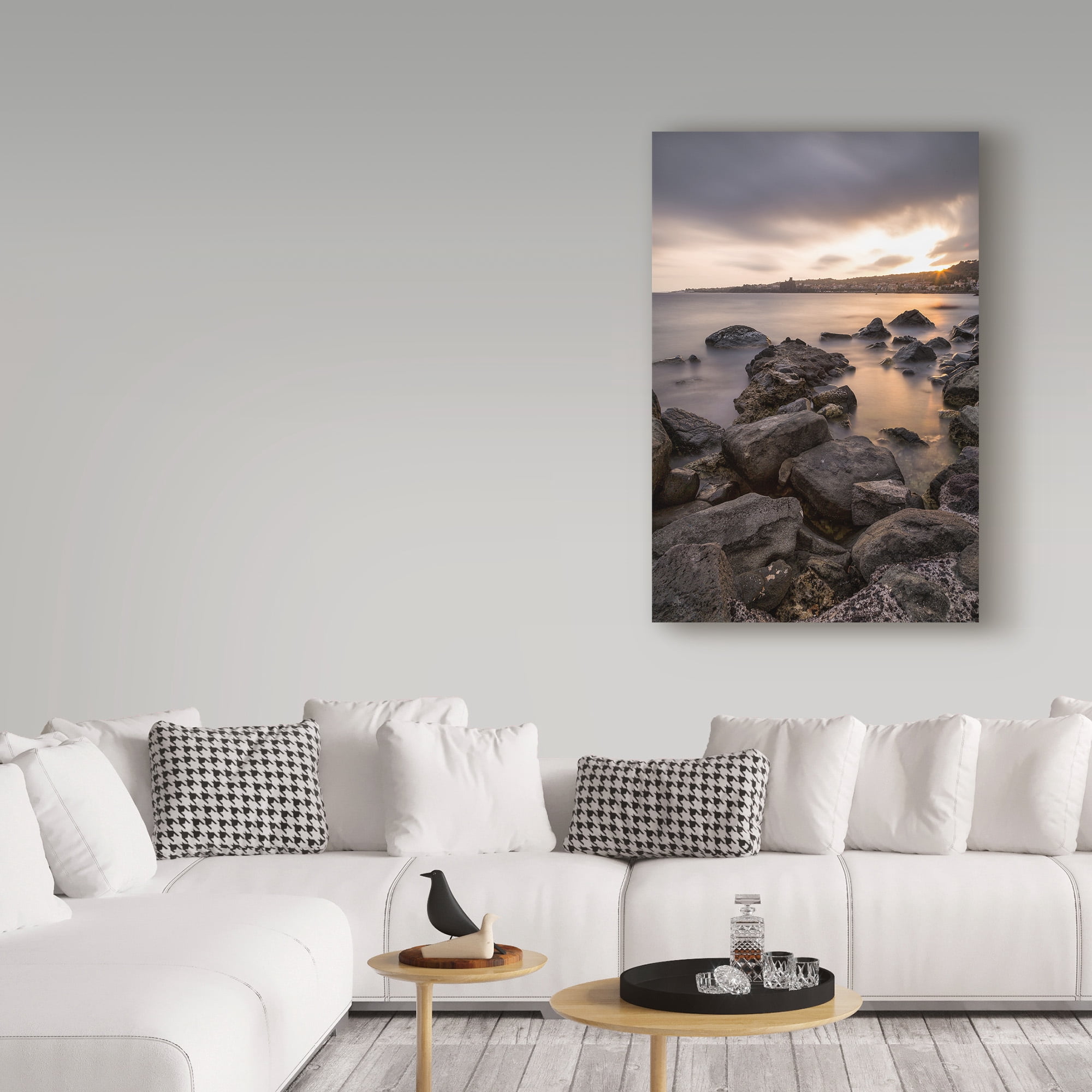 Trademark Fine Art 'SunsetCoastline' Canvas Art by Giuseppe Torre