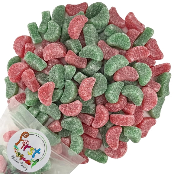FirstChoiceCandy Fruit Slices Jelly Wedges Candy, Gummy and Sugar Flavored Jelly Candy, Delicious Fruit Slices for Occasions ( Christmas Mix-2 Pound)