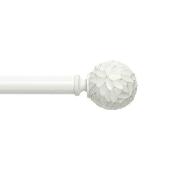 Umbra Carved 1" Window Curtain Rod 42-120" White