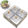 thumbnail image 5 of Gray Divided Dry Fruit Tray with Lid - Multi-Compartment Serving Plate for Nuts, Dried Fruits, Snacks, and Appetizers, 5 of 8